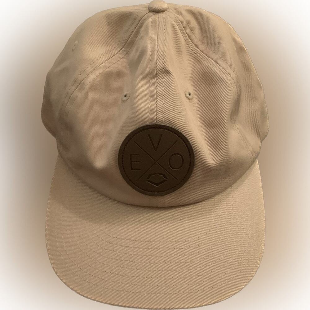 EVOSHIELD Adjustable Tan Cap Brown EVO Emblem Outdoors 100% Cotton One Size